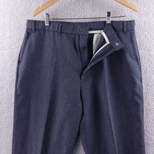 Vintage Levi Strauss Action Slacks Mens 38x29 Blue Pleated Dress Pants Casual